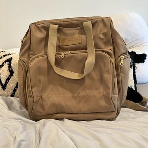 Sarah wells pumping bag in latte